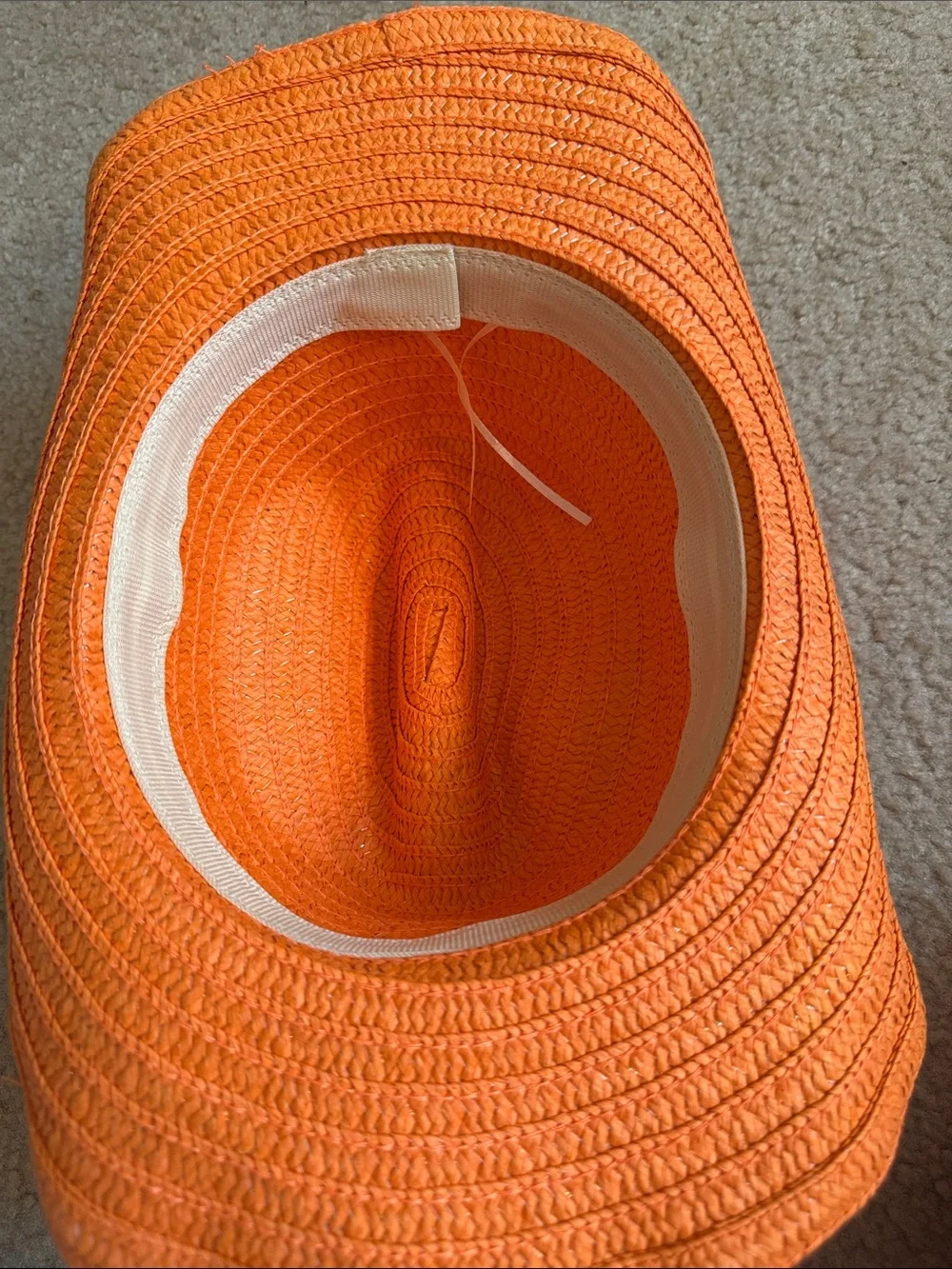 Houston Astros Orange Straw Fedora Hat with Blue Band